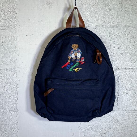 Polo Ralph Lauren Men's Polo Bear Canvas Backpack - blue $225 - Picture 1 of 11